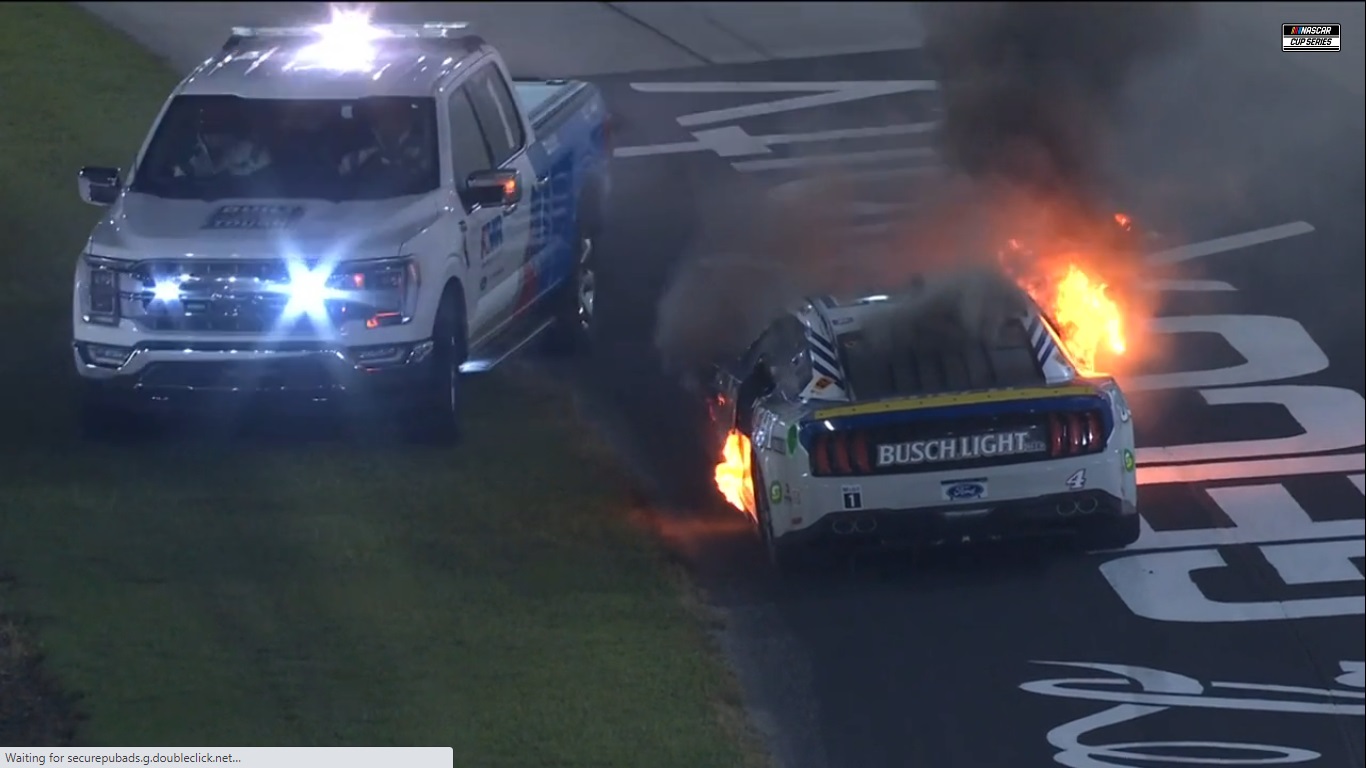 Harvicks car on fire-2.jpg